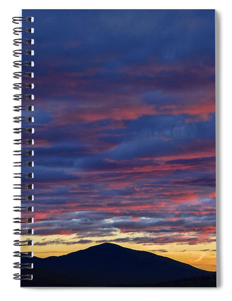 Mount Blue Spiral Notebook featuring the photograph Sunset over Mount Blue by Alana Ranney