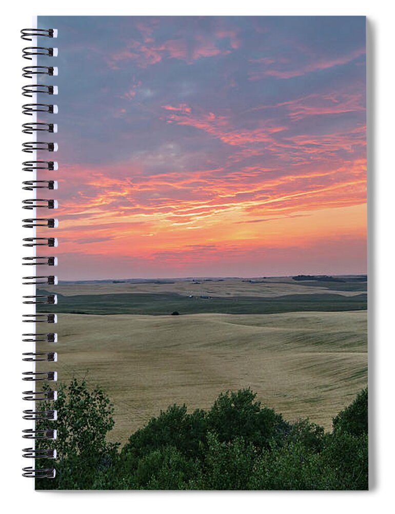 Photosbymch Spiral Notebook featuring the photograph Sunset over Teton Valley by M C Hood