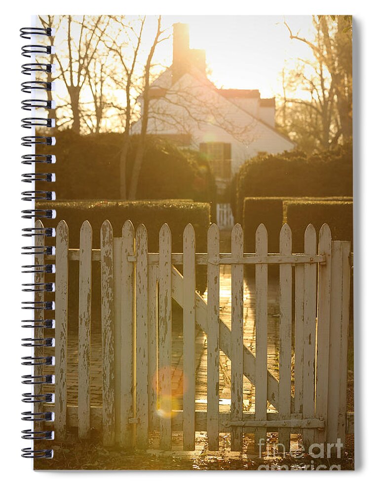 Colonial Williamsburg Spiral Notebook featuring the photograph Sunset Over Williamsburg by Rachel Morrison