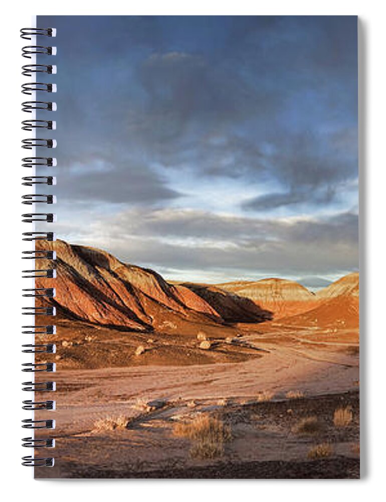 Petrified Forest National Park Spiral Notebook featuring the photograph Sunset Paints the Desert by Leda Robertson