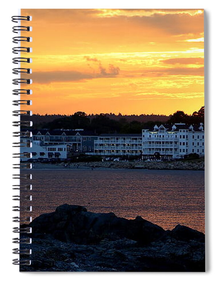 Sunset Spiral Notebook featuring the painting Sunset Short Sands by Imagery-at- Work