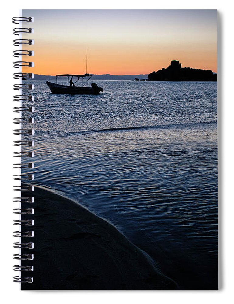 Sunset Spiral Notebook featuring the photograph Sunset Silhouettes by Becqi Sherman