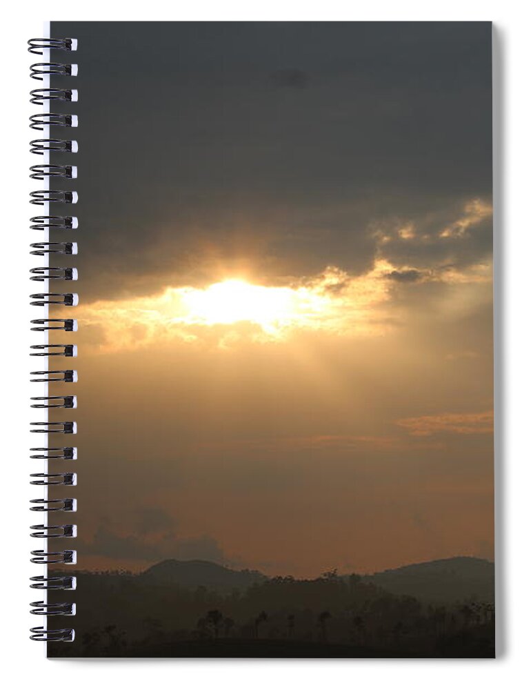 Valparai Spiral Notebook featuring the photograph Sunset, Valparai by Jennifer Mazzucco