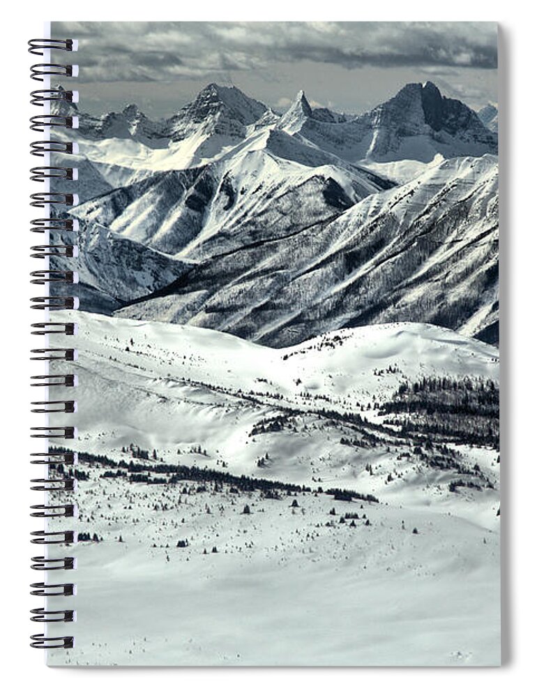 Lookout Mountain Peak Spiral Notebook featuring the photograph Sunshine Village Lookout Mountain Views by Adam Jewell