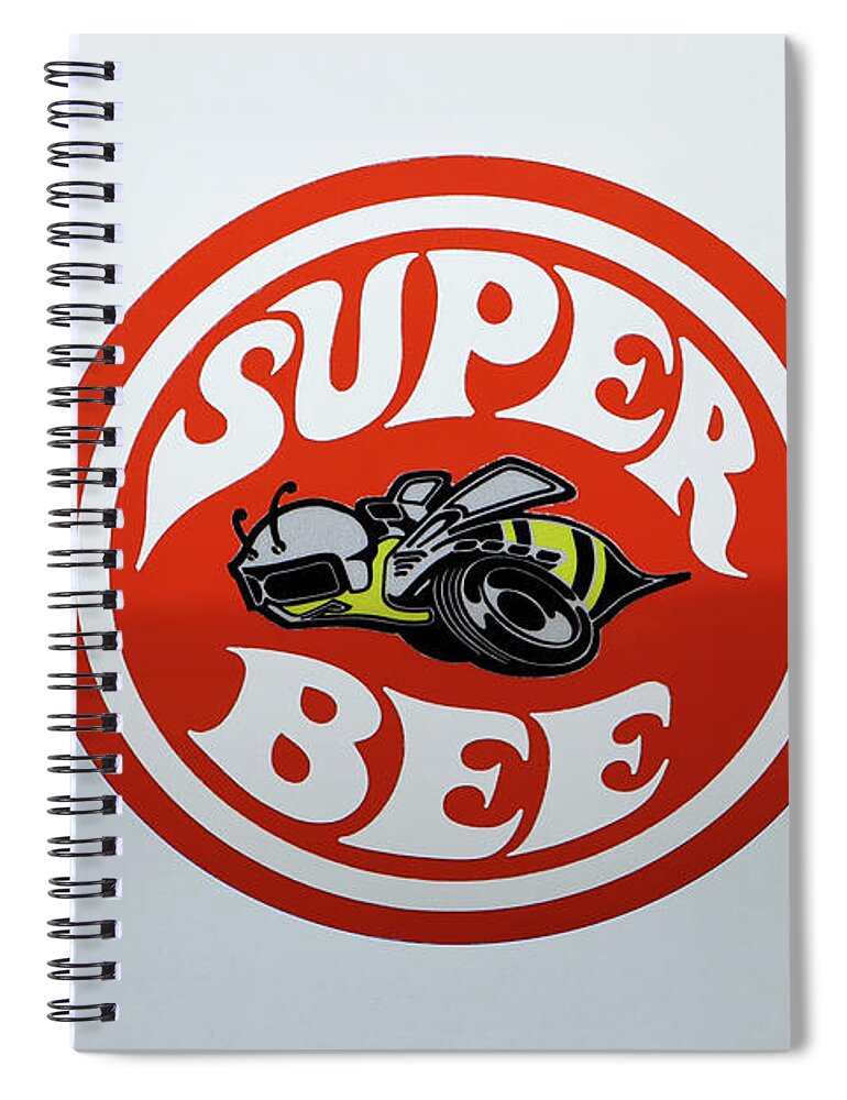 Dodge Spiral Notebook featuring the photograph Super Bee Emblem by Mike McGlothlen