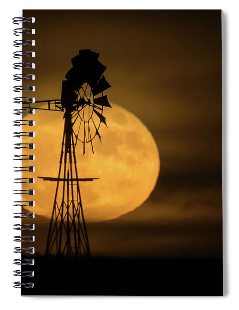 Moon Spiral Notebook featuring the photograph Supermoon Rise 4 11-14-2016 by Ernest Echols