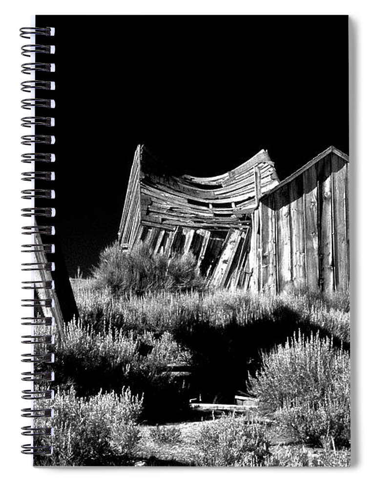 Bodie Spiral Notebook featuring the photograph Support your local Outhouse by Paul W Faust - Impressions of Light