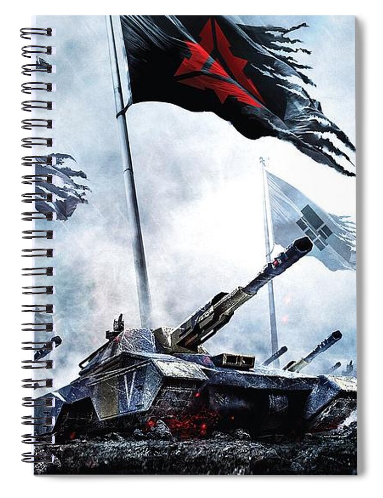 Supreme Commander 2 Spiral Notebook featuring the digital art Supreme Commander 2 by Super Lovely