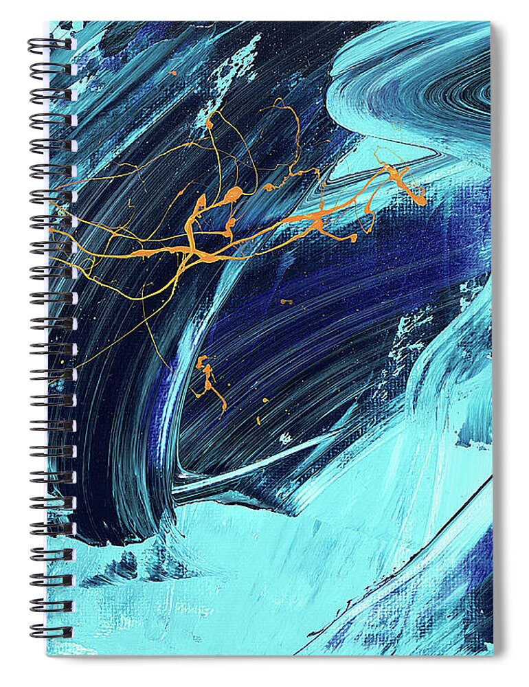 Surfer Spiral Notebook featuring the painting Surfer Heaven 180 by Joe Loffredo