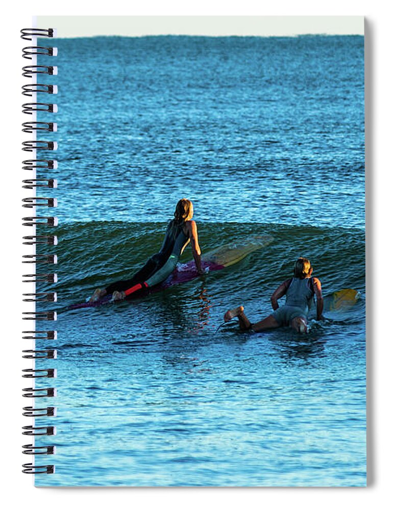2017 Spiral Notebook featuring the photograph Surfing at by Andrew Michael
