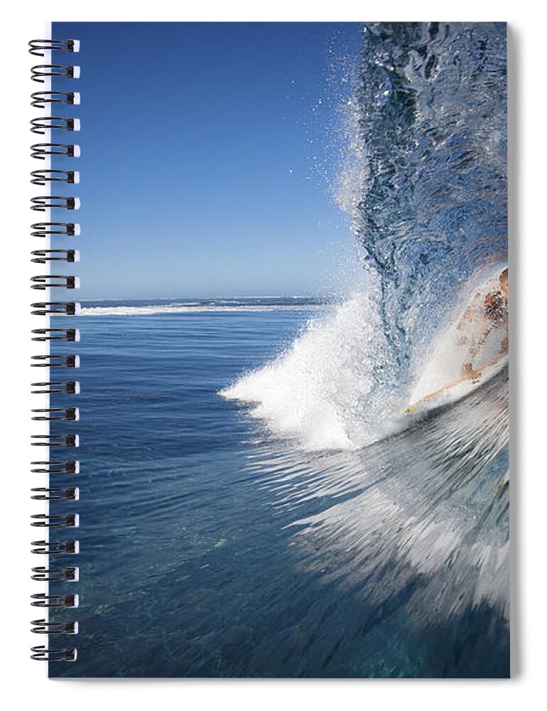 Surfing Spiral Notebook featuring the photograph Surfing by Jackie Russo