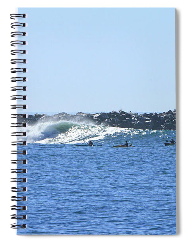 Surf Spiral Notebook featuring the photograph Surf's Up by Shoal Hollingsworth