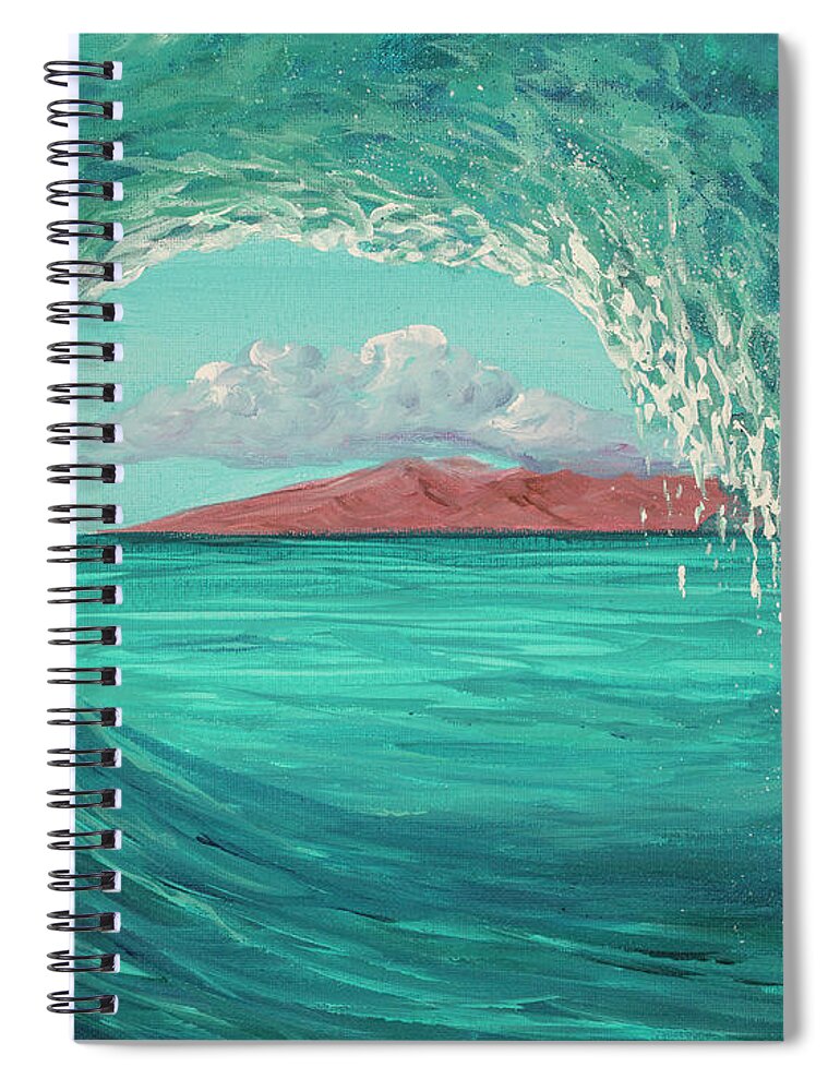 Seascape Spiral Notebook featuring the painting Suspended In Time by Darice Machel McGuire