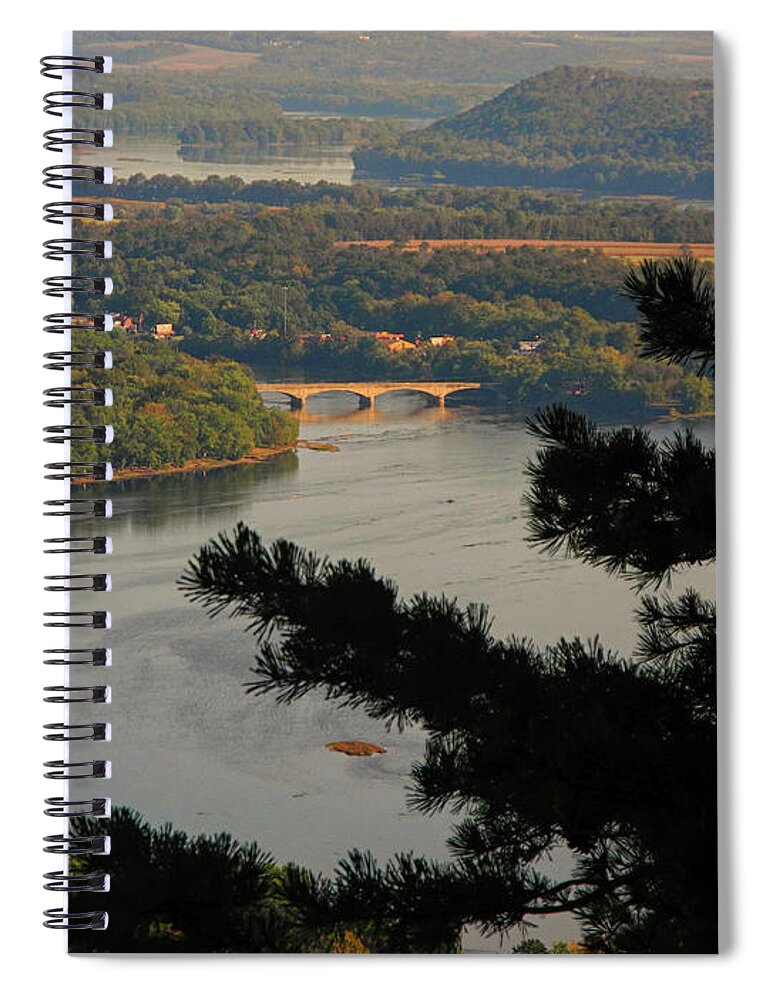 Susquehanna River Below Spiral Notebook featuring the photograph Susquehanna River Below by Raymond Salani III