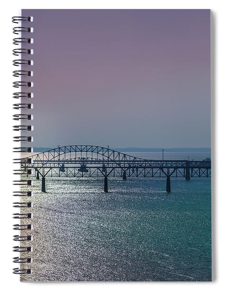 Bridges Spiral Notebook featuring the photograph Susquehanna river bridge by Claudia M Photography