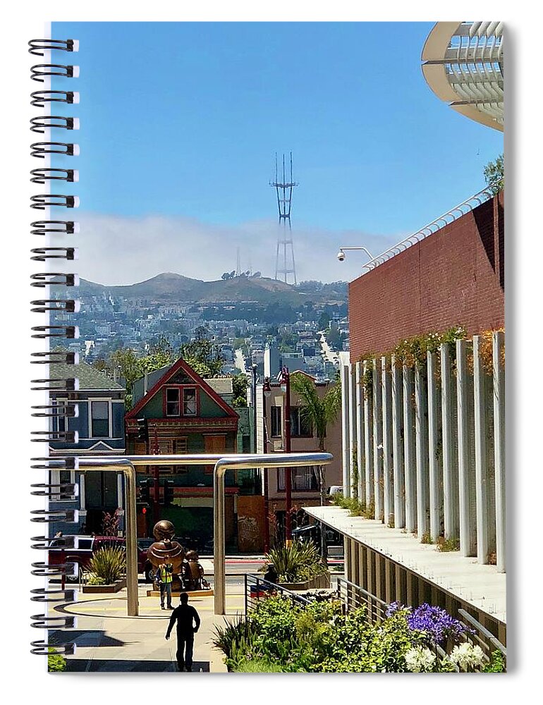 Sutro Spiral Notebook featuring the photograph Sutro Tower by Dan Twomey