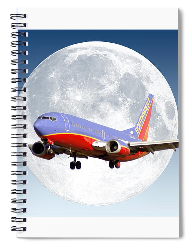 2d Spiral Notebook featuring the photograph SW Moon by Brian Wallace