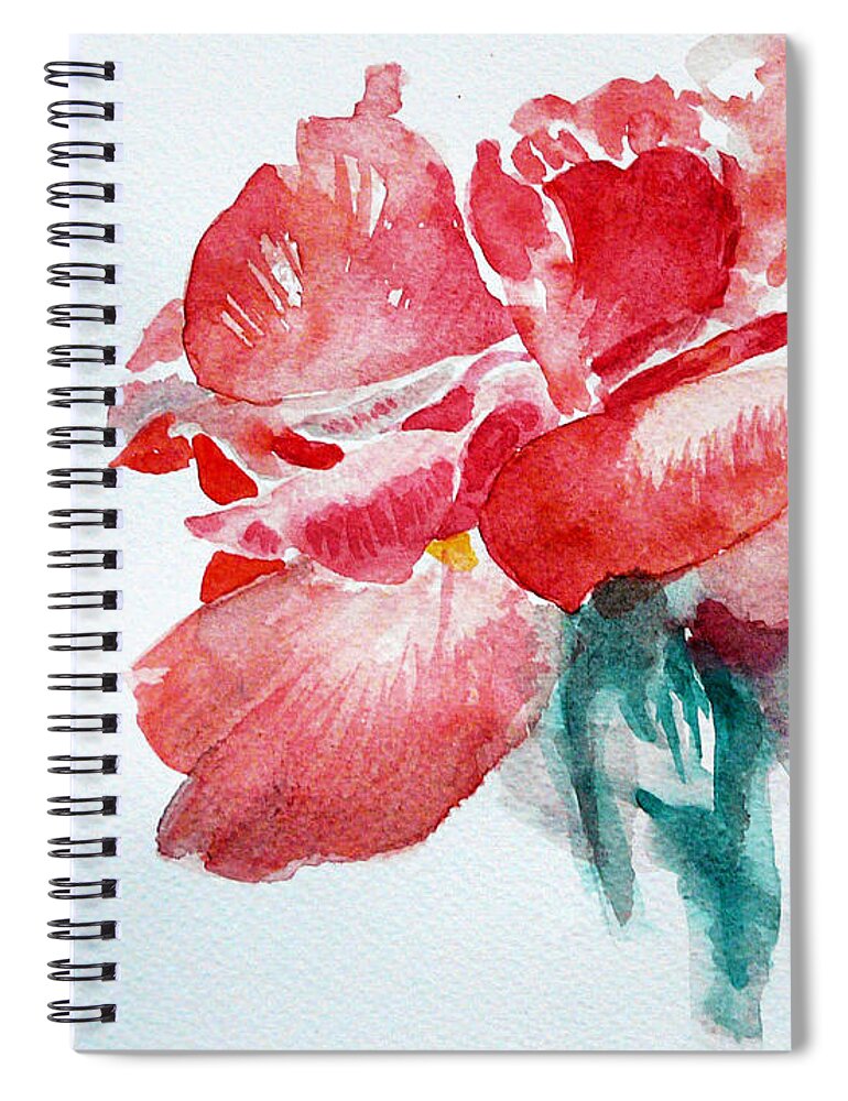 Watercolor Spiral Notebook featuring the painting Swaying by Jasna Dragun