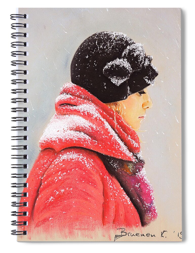 Karolina Spiral Notebook featuring the pastel Sweet Caroline by Katharina Bruenen