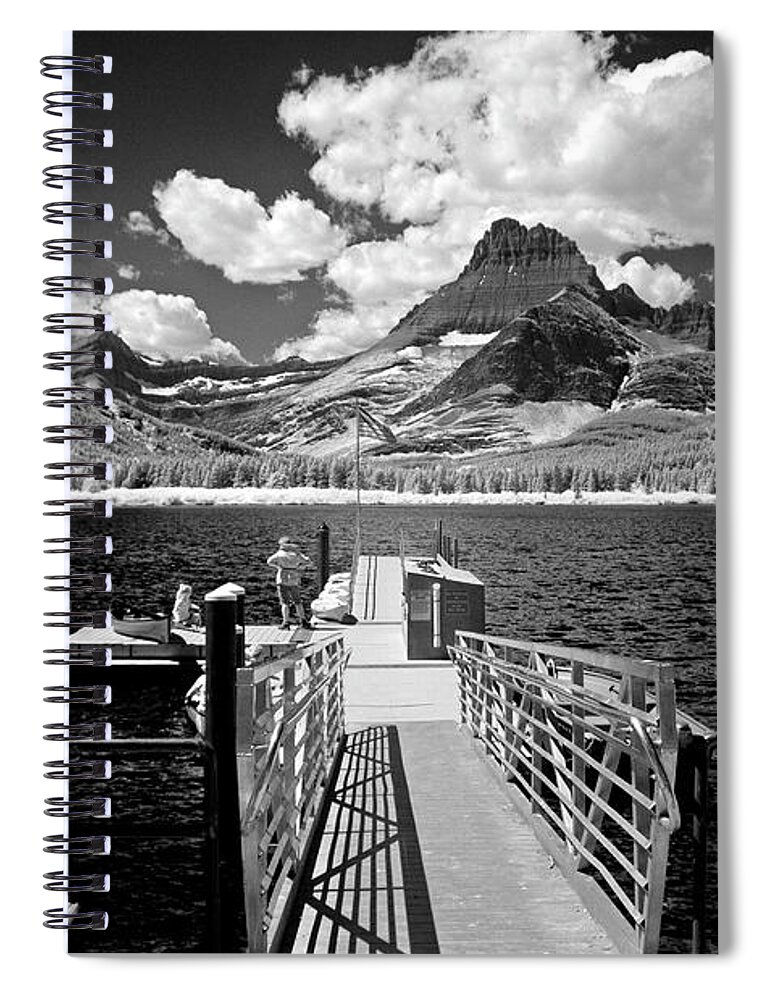 Glacier National Park Spiral Notebook featuring the photograph Swiftcurrent Lake 6 by Lee Santa