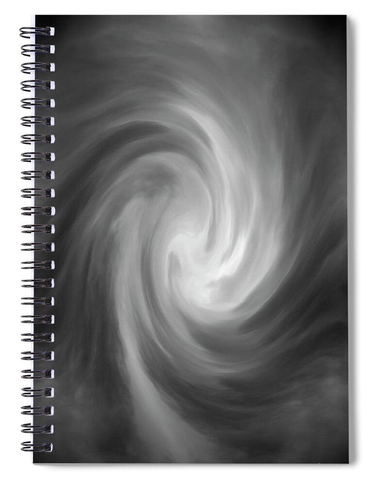 Black Spiral Notebook featuring the photograph Swirl Wave IV by David Gordon