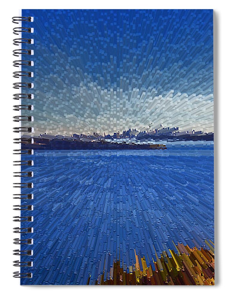City Spiral Notebook featuring the photograph Sydney From North Head by Miroslava Jurcik