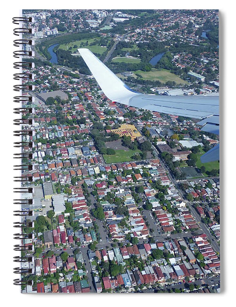 Flight Spiral Notebook featuring the photograph Sydney Suburbs - Australia by Phil Banks