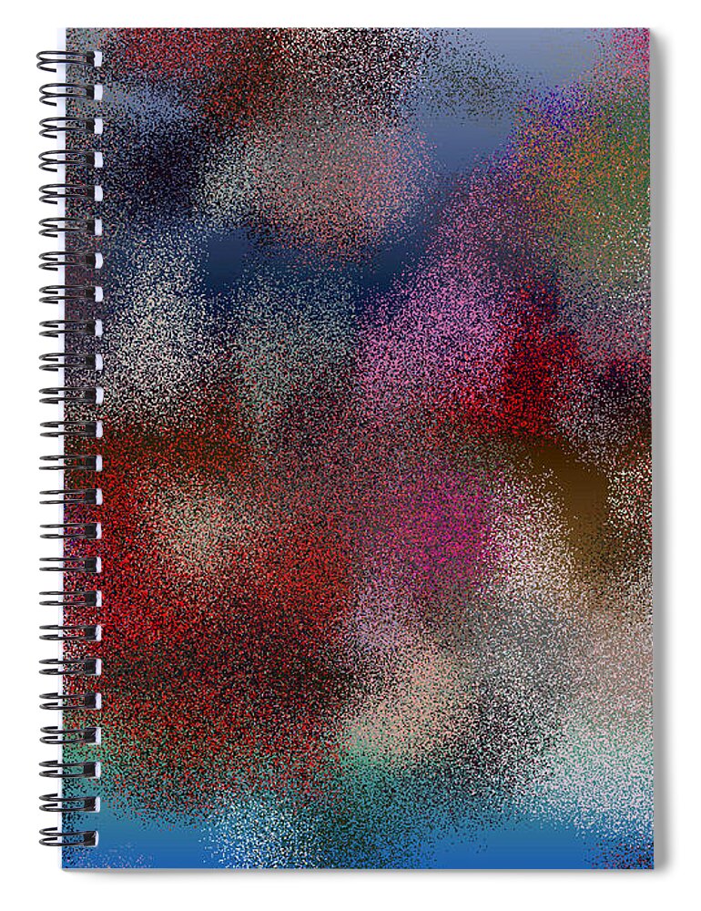 Abstract Spiral Notebook featuring the digital art T.1.281.18.4x3.5120x3840 by Gareth Lewis