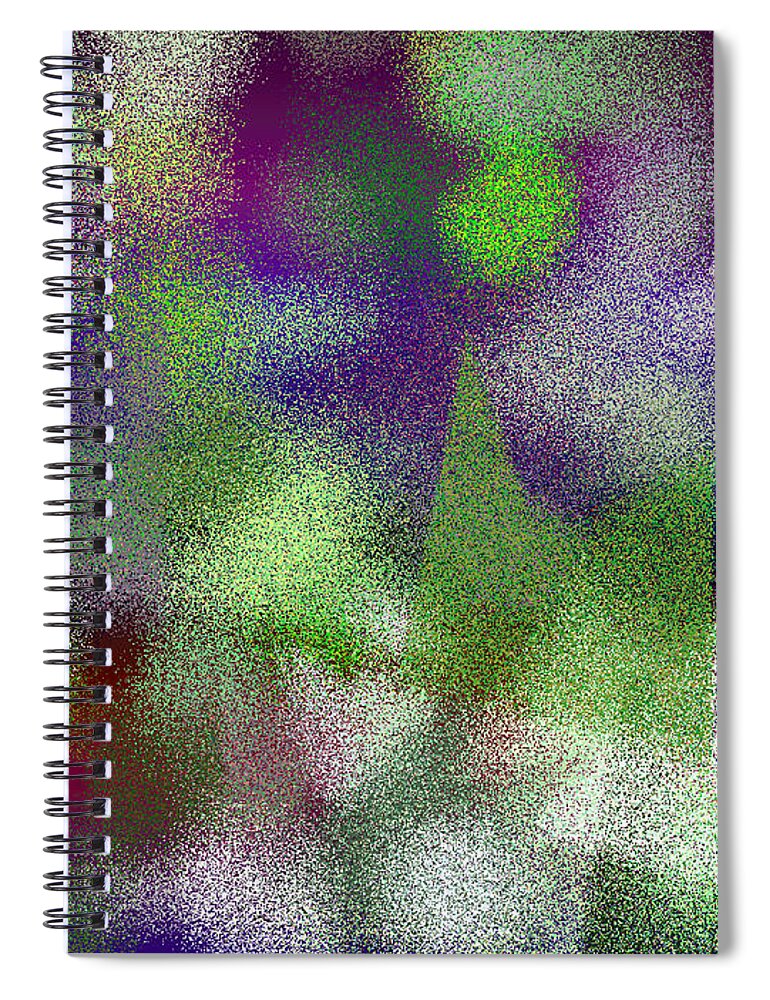 Abstract Spiral Notebook featuring the digital art T.1.457.29.4x3.5120x3840 by Gareth Lewis