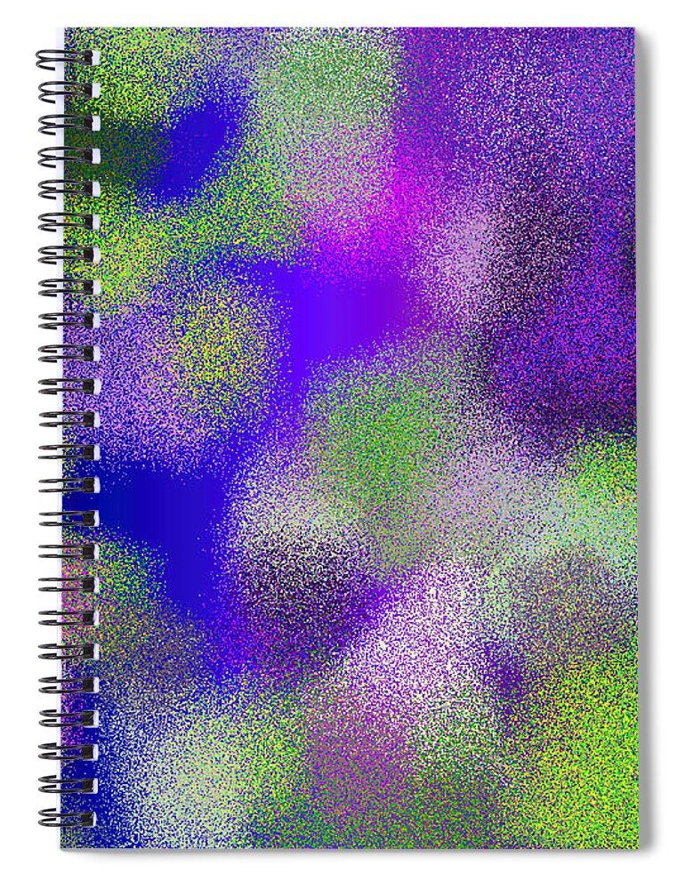 Abstract Spiral Notebook featuring the digital art T.1.537.34.4x3.5120x3840 by Gareth Lewis