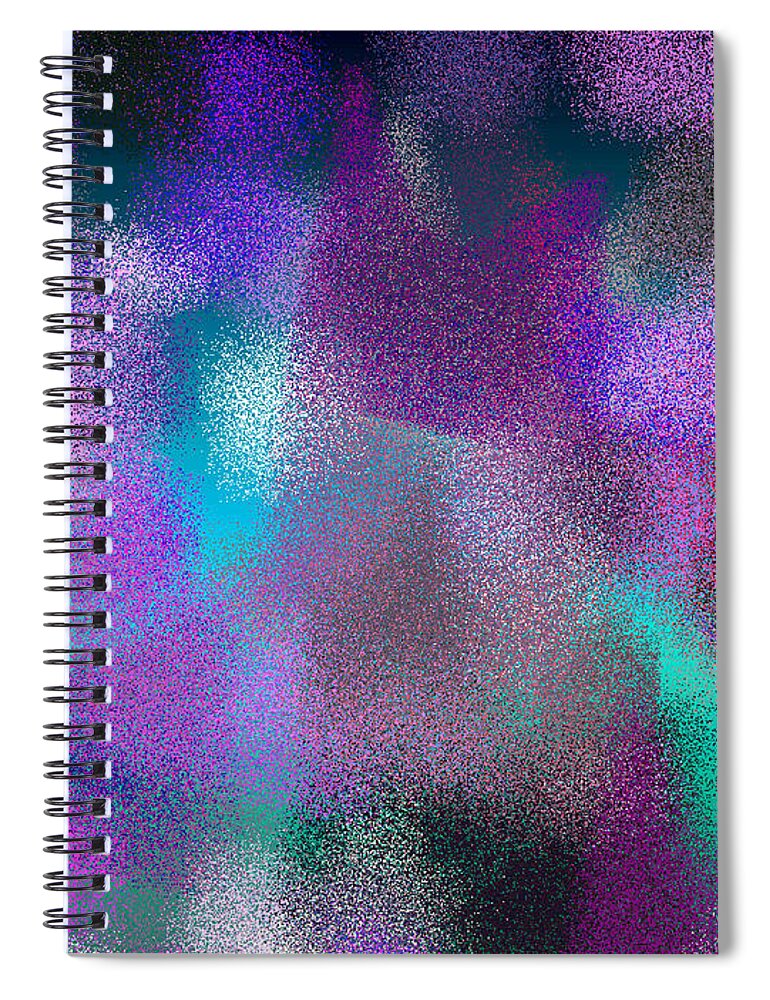 Abstract Spiral Notebook featuring the digital art T.1.713.45.4x3.5120x3840 by Gareth Lewis