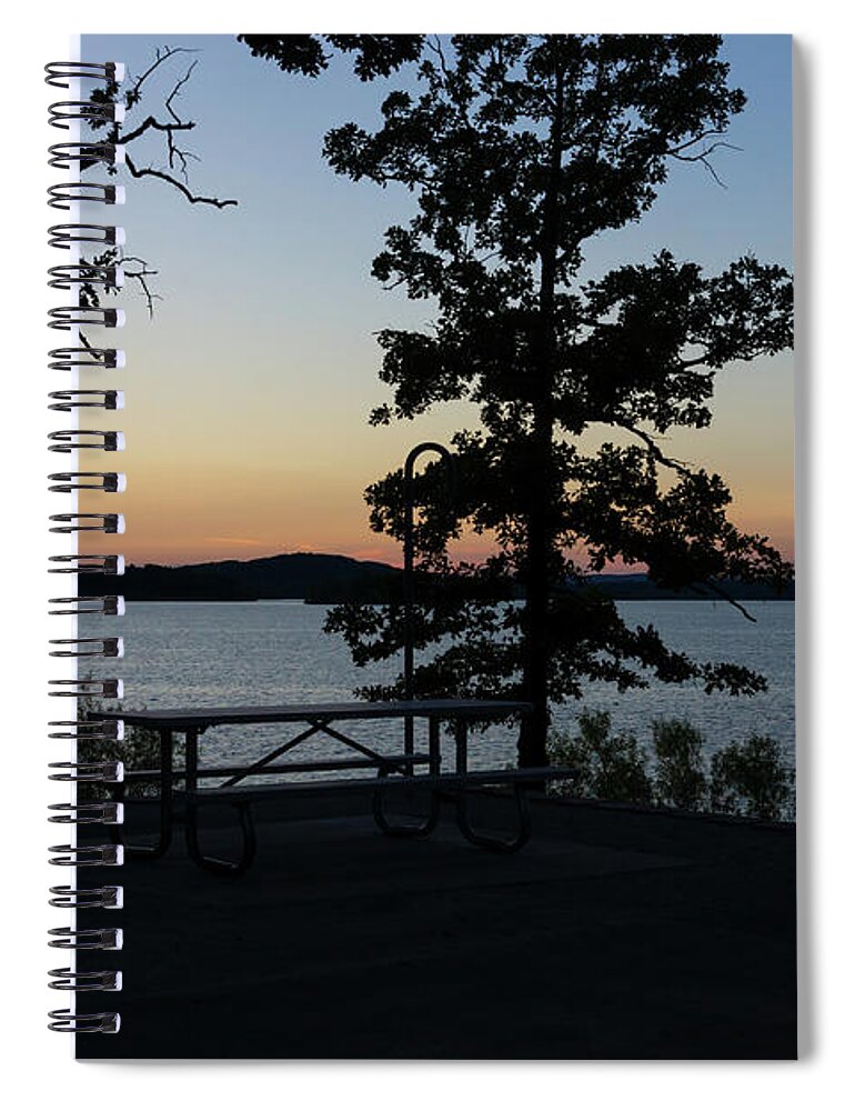 Ozarks Spiral Notebook featuring the photograph Table Rock Sunset by Jennifer White