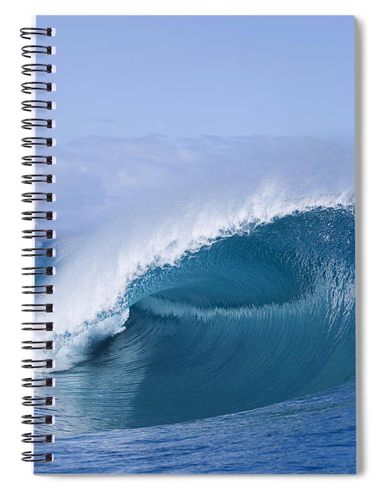 Surf Spiral Notebook featuring the photograph Tahiti as good as it gets by Sean Davey