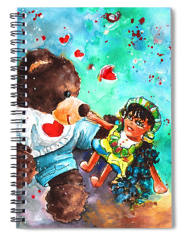 Animals Spiral Notebook featuring the painting Tahitia My Valentine by Miki De Goodaboom