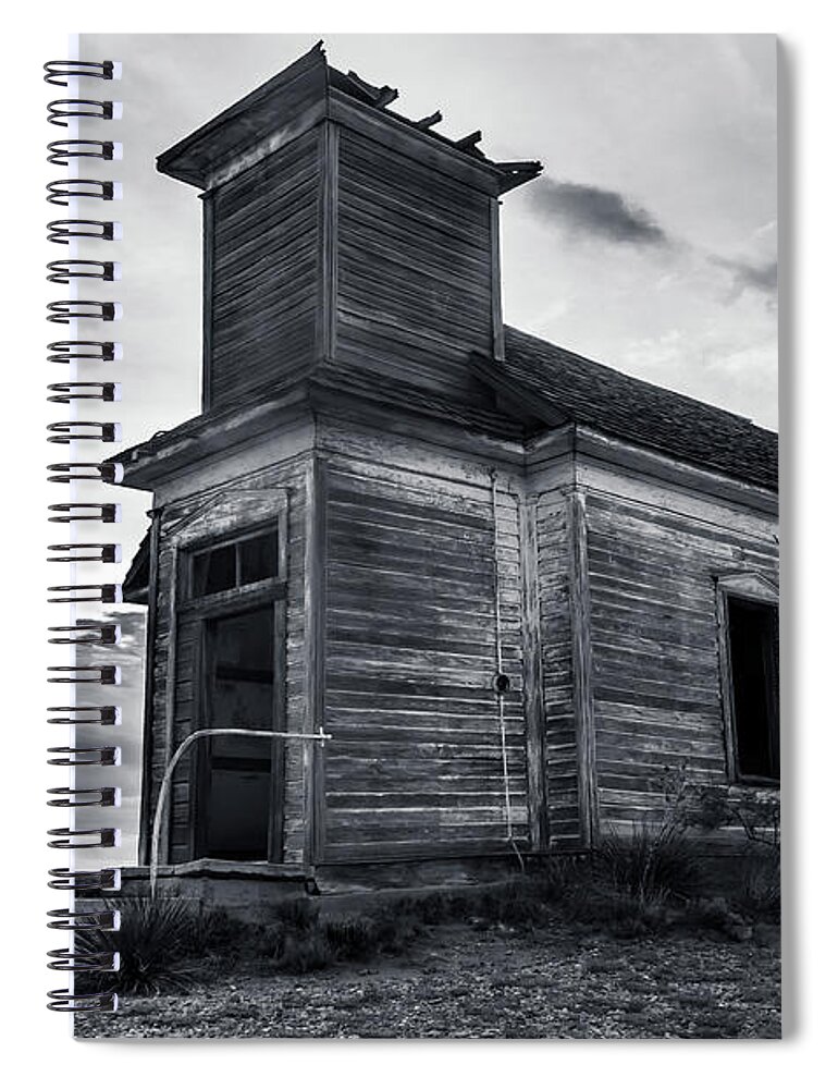 Church Spiral Notebook featuring the photograph Taiban Presbyterian Church, New Mexico by Adam Reinhart