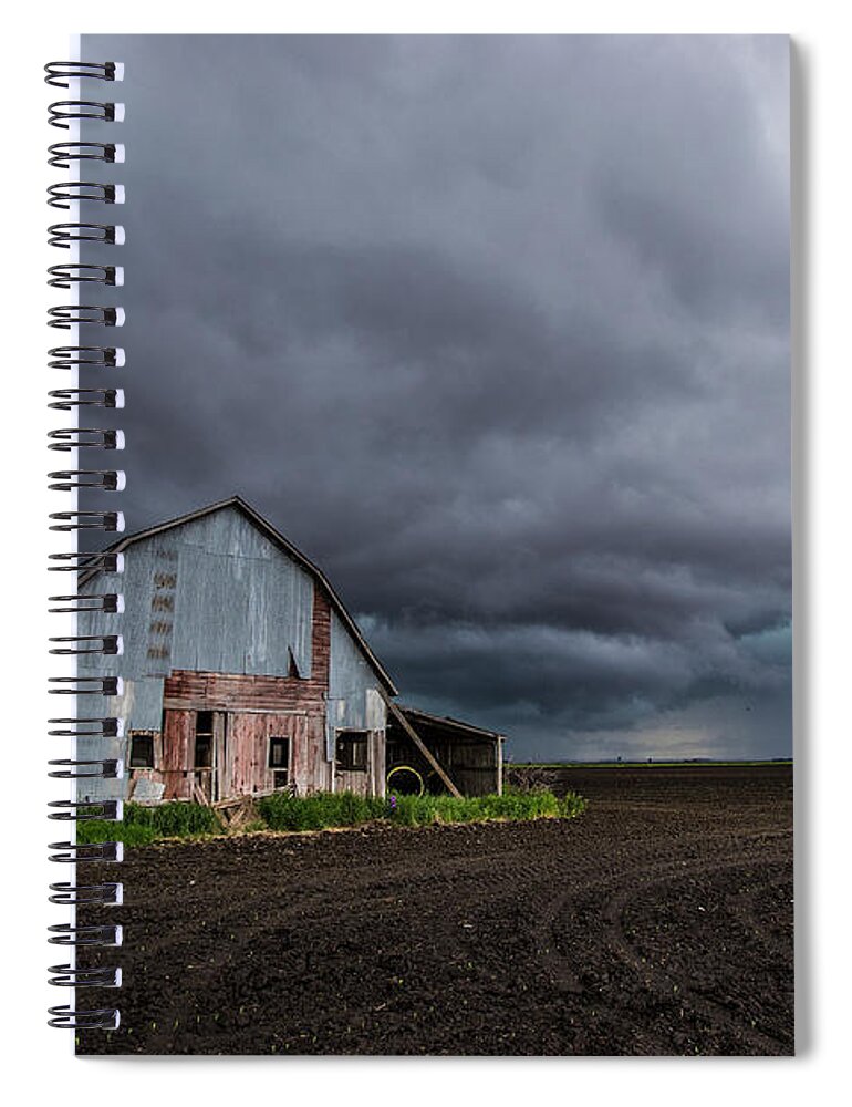 Storm Spiral Notebook featuring the photograph Take Shelter 2016 by Aaron J Groen