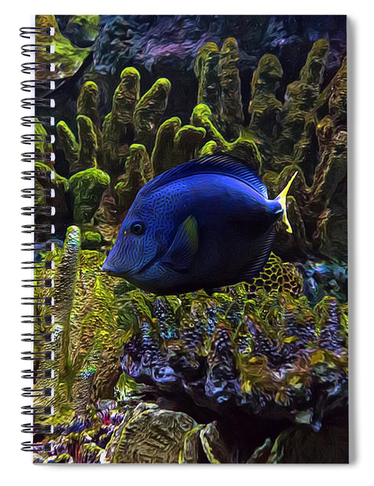 Aquarium Spiral Notebook featuring the photograph Tanked 6 by Janet Fikar