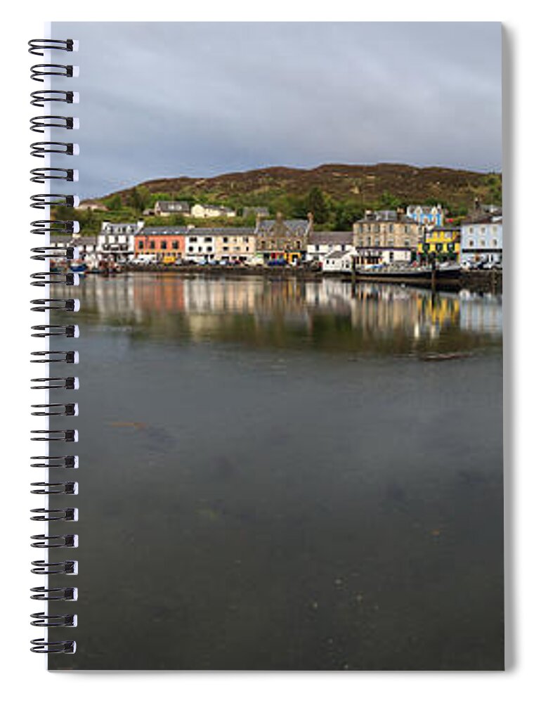 Tarbert Spiral Notebook featuring the photograph Tarbert Harbour - Panorama by Maria Gaellman