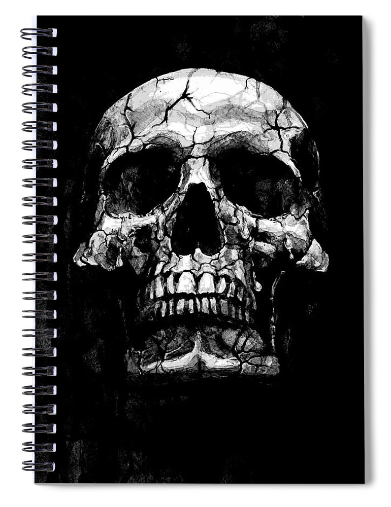 Skull Spiral Notebook featuring the painting Tears Dry On Their Own 5 by Laur Iduc