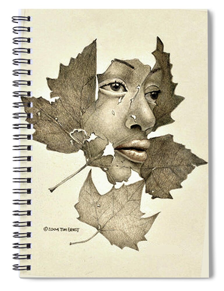 Black.black Woman Spiral Notebook featuring the digital art Tears by Tim Ernst