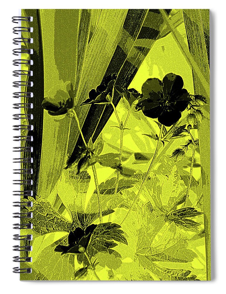 Media Spiral Notebook featuring the digital art Technical Flower Art by Ee Photography