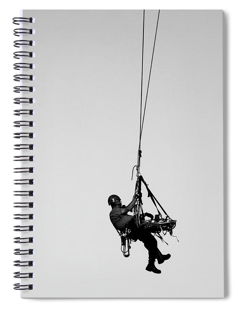 Rescue Spiral Notebook featuring the photograph Technical Rescue Demonstration by Steven Ralser