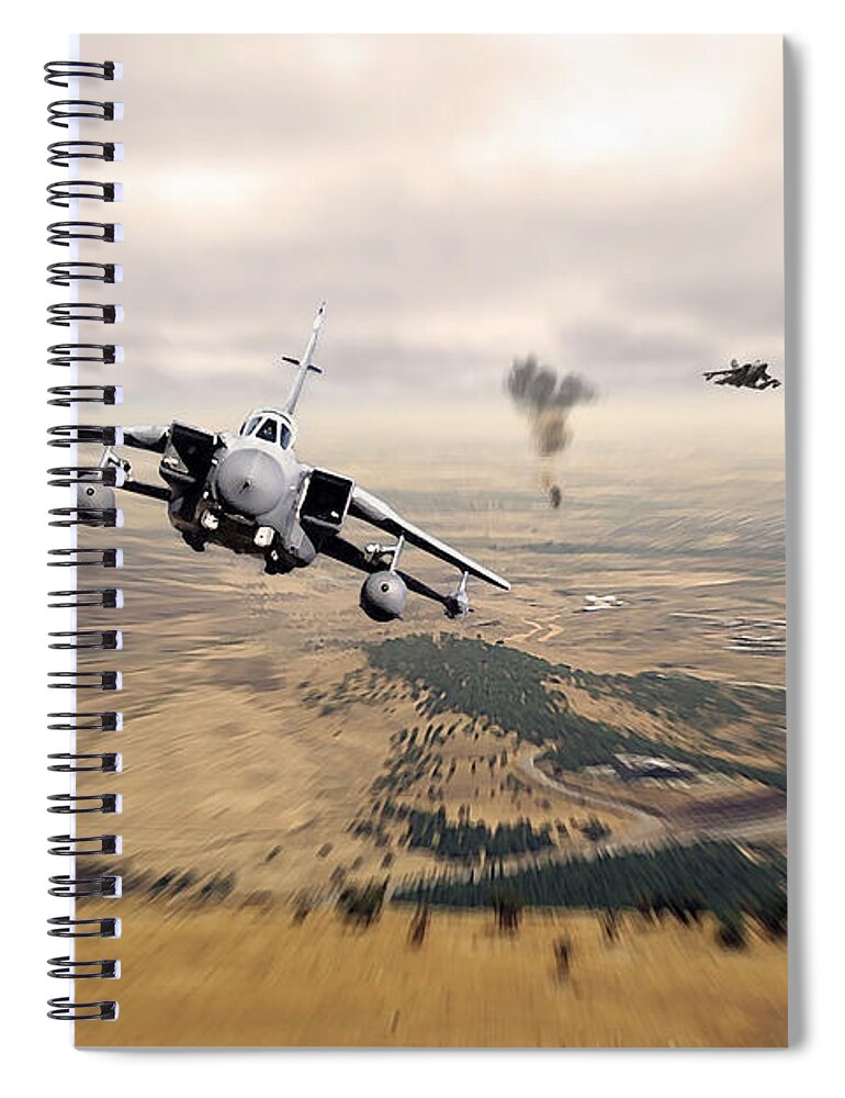 Tornado Gr4 Spiral Notebook featuring the digital art Telic Strike by Airpower Art