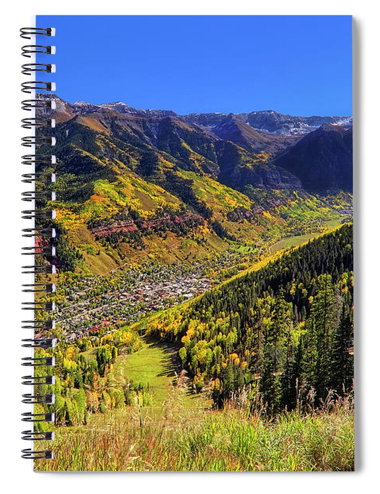 Telluride Spiral Notebook featuring the photograph Telluride in Autumn - Colorful Colorado - Landscape by Jason Politte