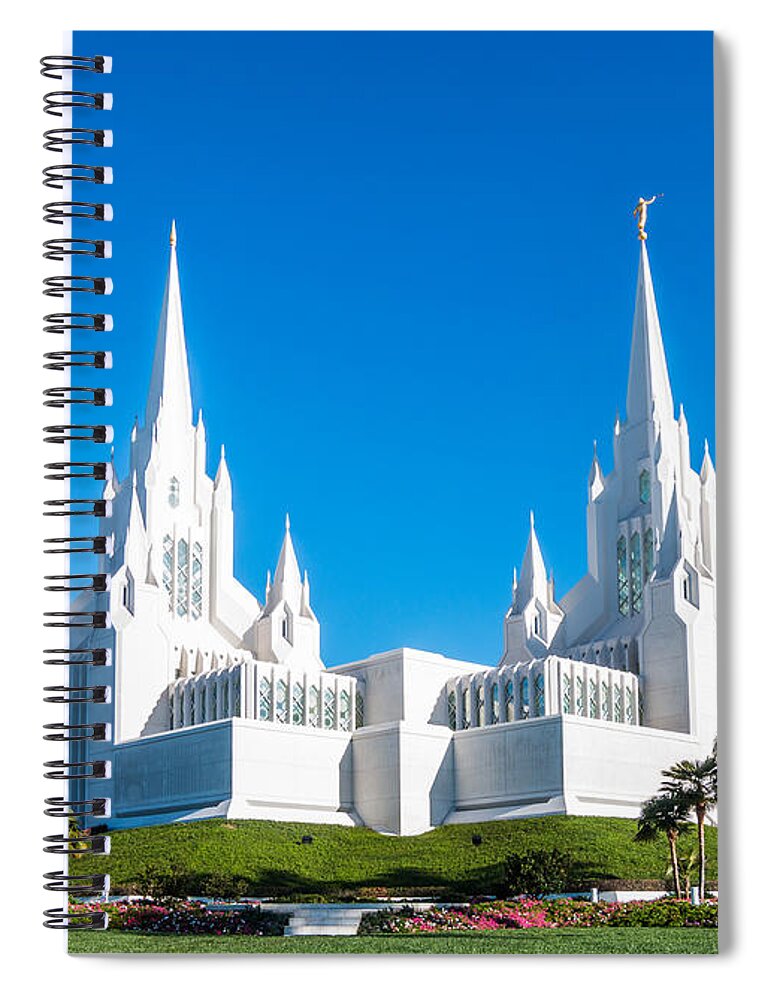 Spires Spiral Notebook featuring the photograph Temple Glow by Patti Deters