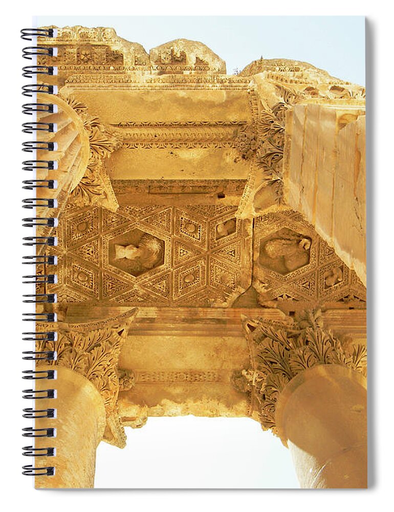 Marwan Khoury Spiral Notebook featuring the photograph Temple of Bacchus by Marwan George Khoury