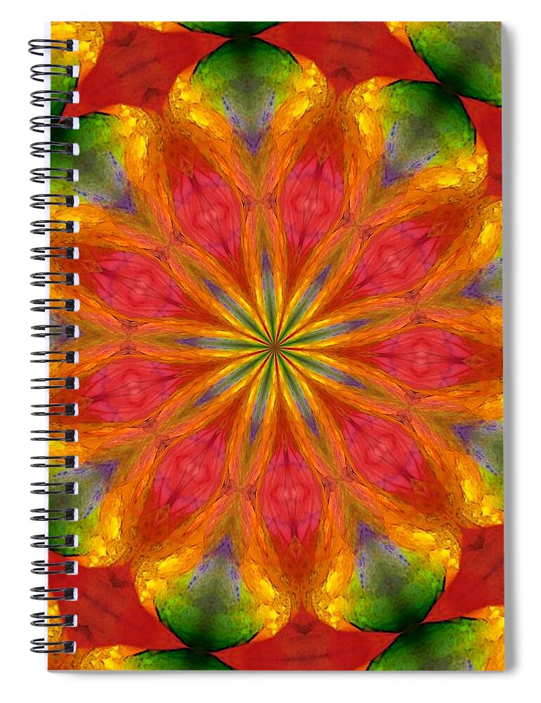 Fine Art Spiral Notebook featuring the digital art Ten Minute Art 090610-A by David Lane