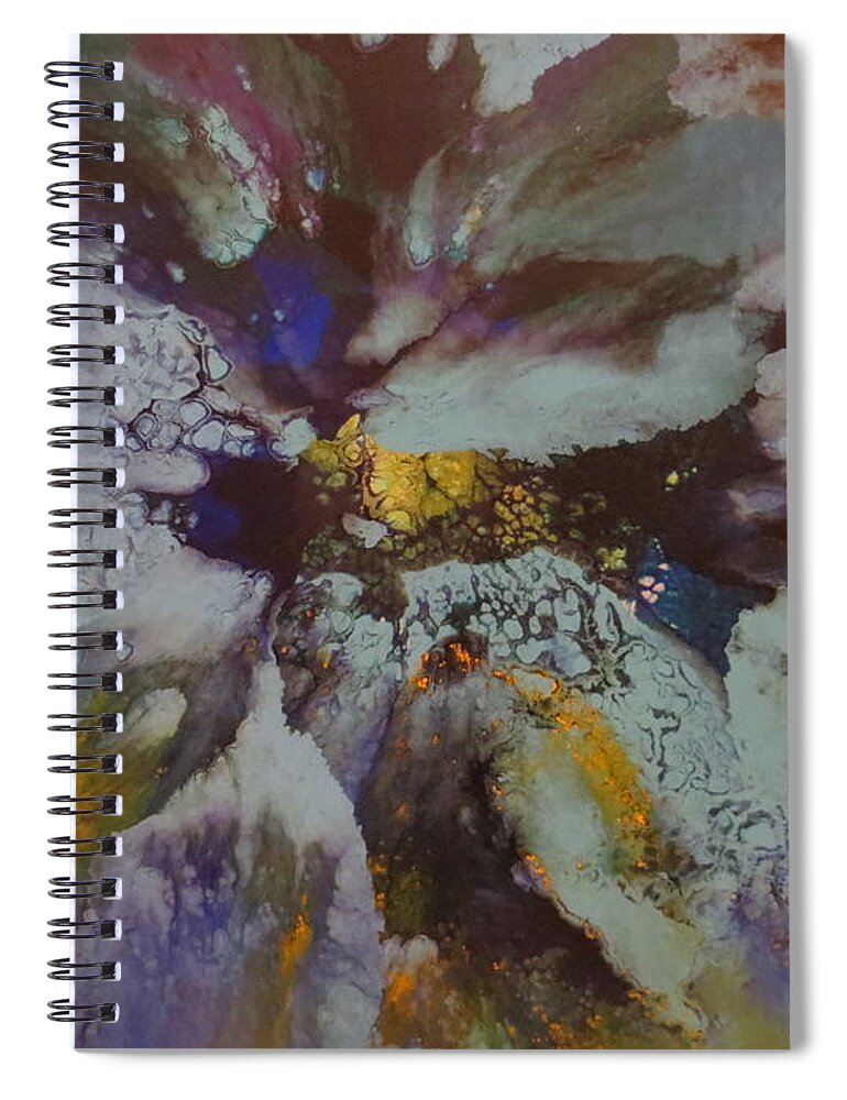 Abstract Spiral Notebook featuring the painting Tenacity by Soraya Silvestri