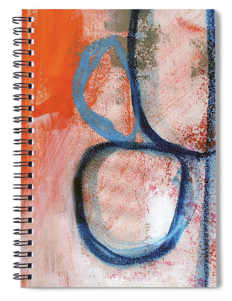 Contemporary Abstract Spiral Notebook featuring the painting Tender Mercies by Linda Woods