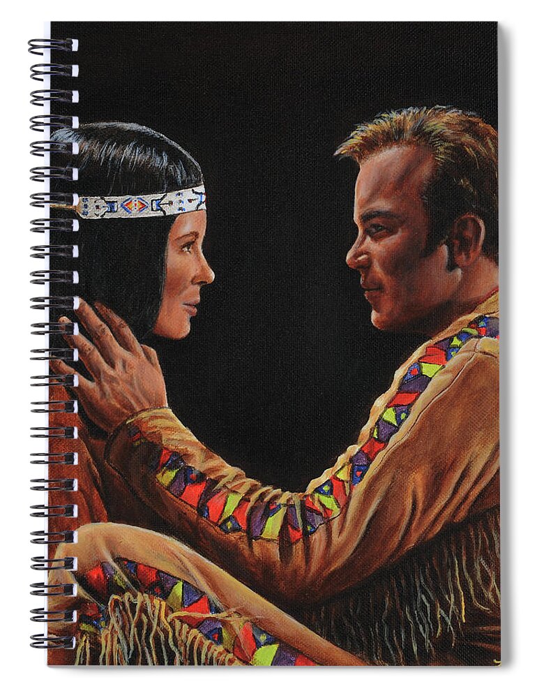 Star Trek Spiral Notebook featuring the painting Tenderness In His Touch by Kim Lockman